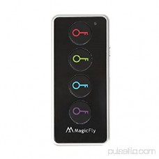 Magicfly Wireless RF Item Locator Key Finder with Base Support and LED Flashlight, 1 RF Transmitter and 4 Receivers